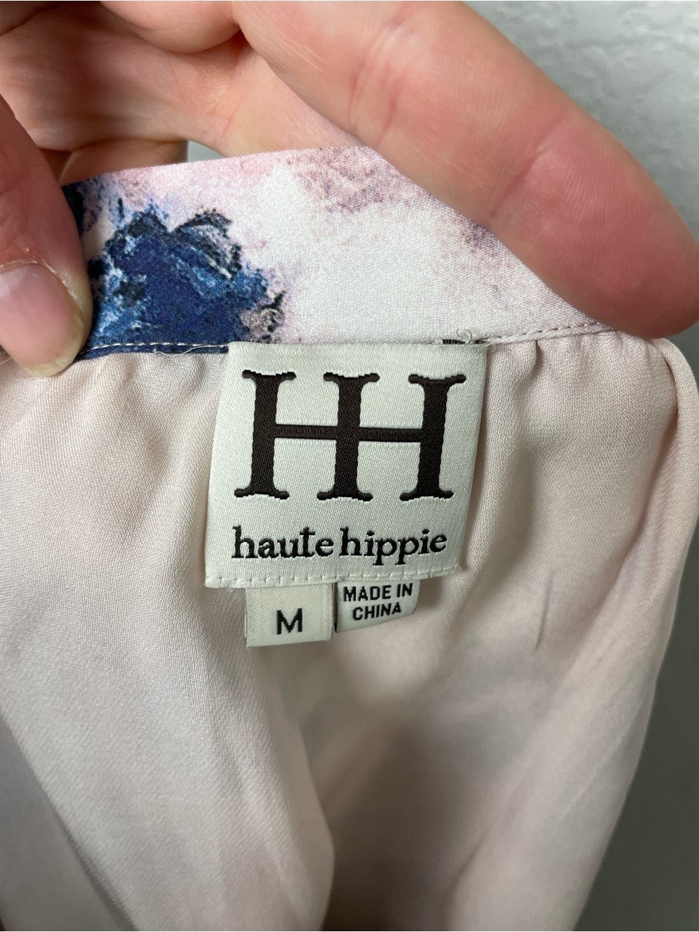 Haute Hippie Watercolor Tie-Dye Mini Skirt in Pink and Blue Size M 100% Silk - Picture 8 of 10